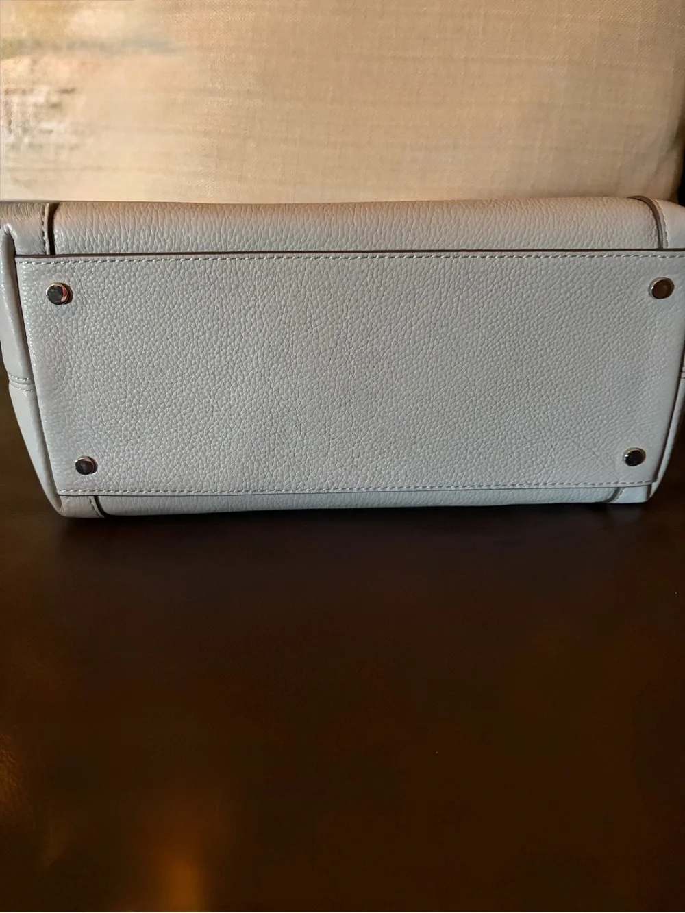kate spade Pebbled Leather Satchel in Light Gray